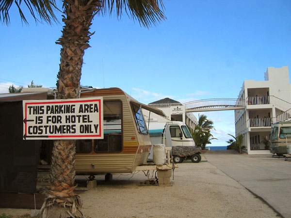 Martin's hotel in Baja... don't even think of parking here without a costume!