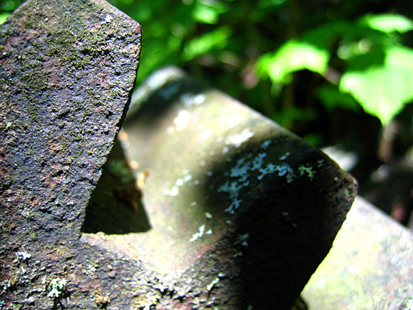 An old rusty gear at Island Mine on Isle Royale, Lake Superior