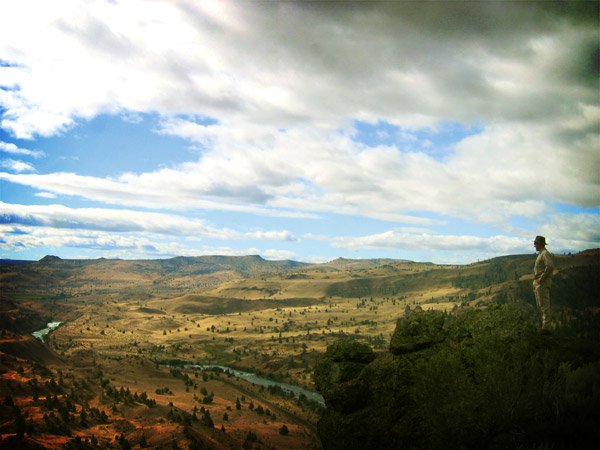 Diamond Jim Sizes up the Deschutes River