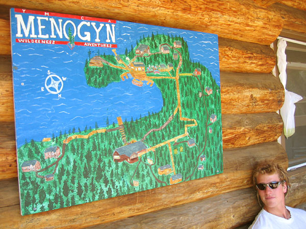 Menogyn, as depicted on the map at the Boathouse