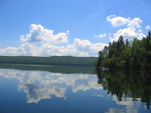 North Lake, Minnesota, on the border between the U.S. and Canada