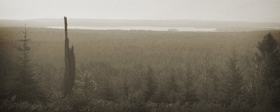 Siskiwit Lake, as seen from the Greenstone Ridge near Mount Siskiwit, Isle Royale